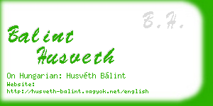 balint husveth business card