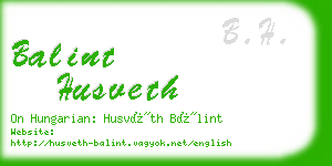 balint husveth business card